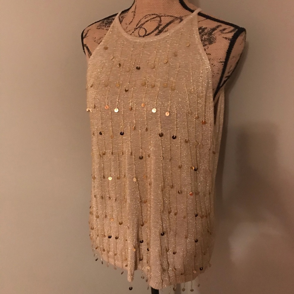 Sleeveless gold sweater size 14/16